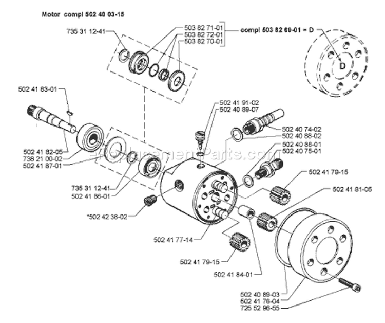 Page I Diagram and Parts List for 250PS 250 PS 1996-02 Husqvarna Pole Saw