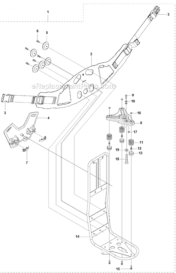 Harness 2 Diagram and Parts List for 253RB 2010-03 Husqvarna Brush Cutter