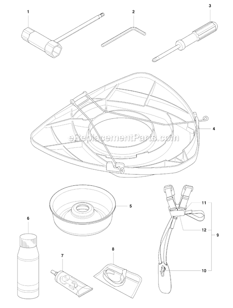 Accessories 1 Diagram and Parts List for 253RJ 2009-04 Husqvarna Brush Cutter