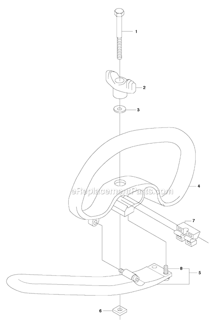 Handle Diagram and Parts List for 253RJ 2011-08 Husqvarna Brush Cutter