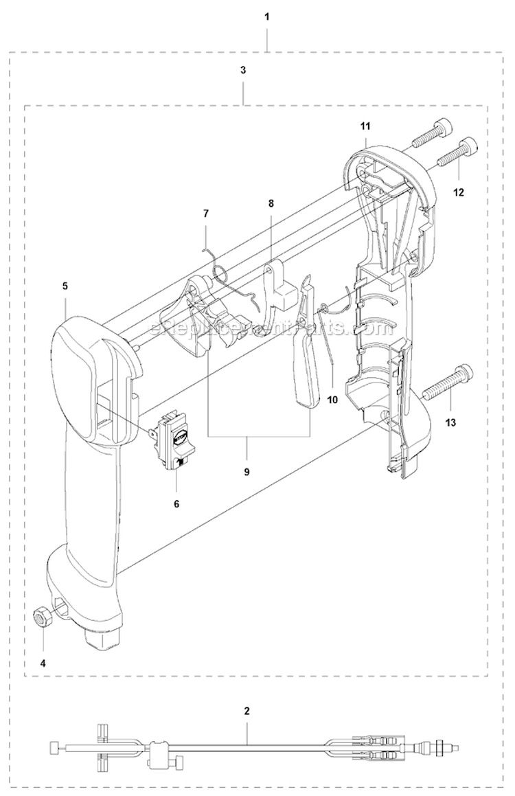 Throttle Controls Diagram and Parts List for 253R 2011-08 Husqvarna Brush Cutter