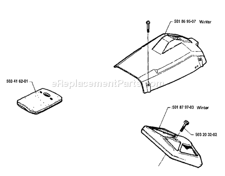 Page N Diagram and Parts List for 254 1987-01 Husqvarna Chainsaw