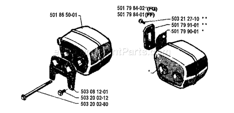 Page H Diagram and Parts List for 254 1994-06 Husqvarna Chainsaw