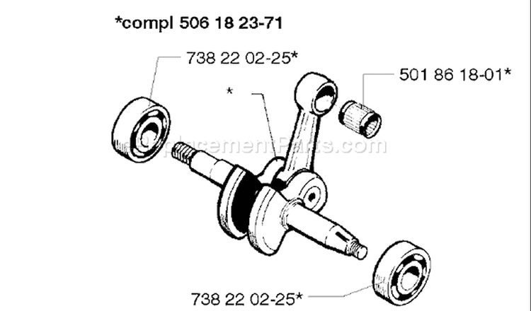 Page F Diagram and Parts List for 254 1996-01 Husqvarna Chainsaw