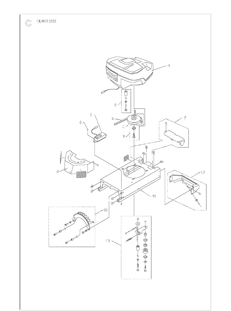 Chassis / Frame Diagram and Parts List for CL400I (970549301)(2021-12) Husqvarna Lawn Tractor Accessories