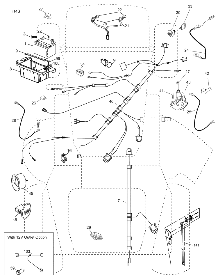 Electrical Diagram and Parts List for 2748GLS (96043007800)(2008-12) Husqvarna Lawn Mower