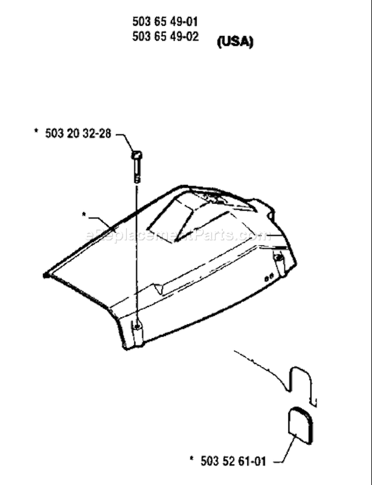 Page L Diagram and Parts List for 257 1994-06 Husqvarna Chainsaw