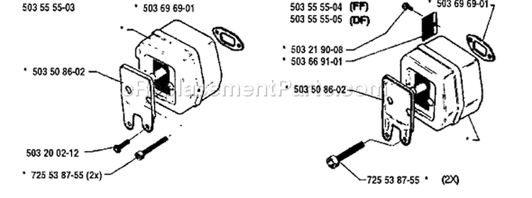 Page G Diagram and Parts List for 257 1994-06 Husqvarna Chainsaw