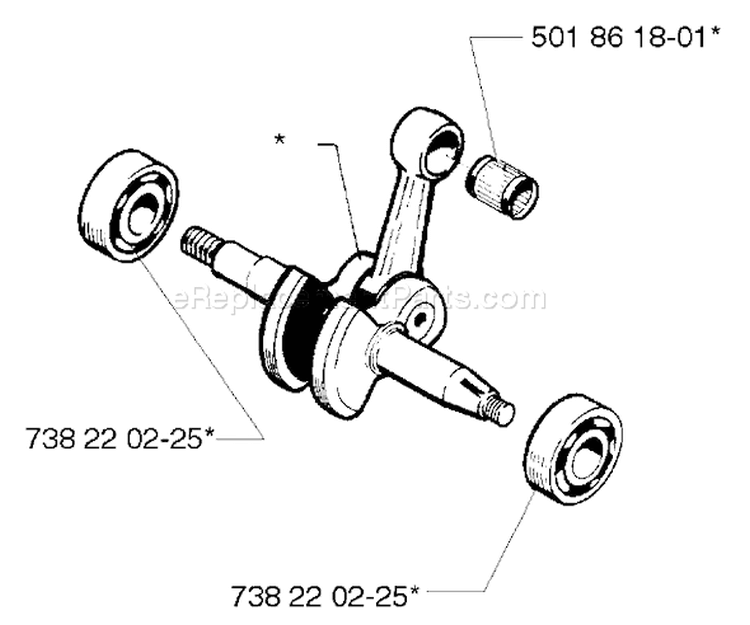 Page E Diagram and Parts List for 257 1998-03 Husqvarna Chainsaw