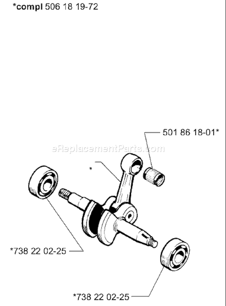 Page F Diagram and Parts List for 257 2001-09 Husqvarna Chainsaw