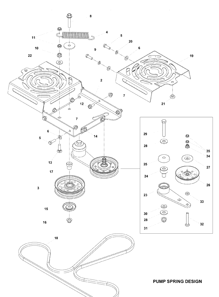 Transmission 2 Diagram and Parts List for MZ48  Husqvarna Lawn Mower