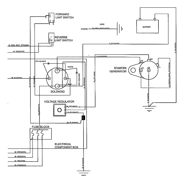 Wiring - Gasoline Vehicle (Part 2) Diagram and Parts List for HUV4210GXP 2005-06 Husqvarna Lawn Tractor