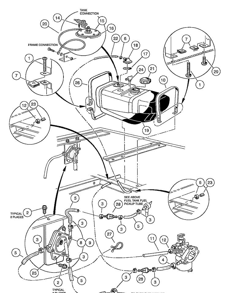 Fuel System - Fe350 Diagram and Parts List for HUV4210GXP 2005-06 Husqvarna Lawn Tractor