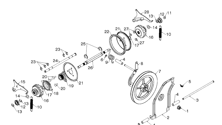 Drive 2 Diagram and Parts List for ST327 (96193012401)(2019-03) Husqvarna Snow Blower