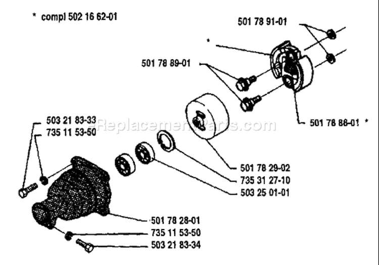 Page E Diagram and Parts List for 25RL 25 RL 1988-01 Husqvarna Trimmer