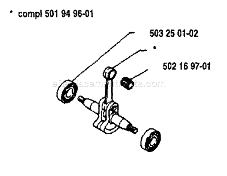 Page G Diagram and Parts List for 25RL 25 RL 1988-01 Husqvarna Trimmer