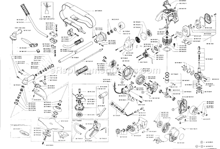 Page A Diagram and Parts List for 25R 25 R 1986-01 Husqvarna Trimmer