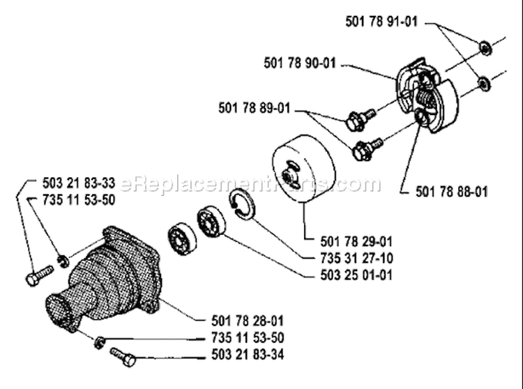 Page C Diagram and Parts List for 25R 25 R 1986-10 Husqvarna Trimmer