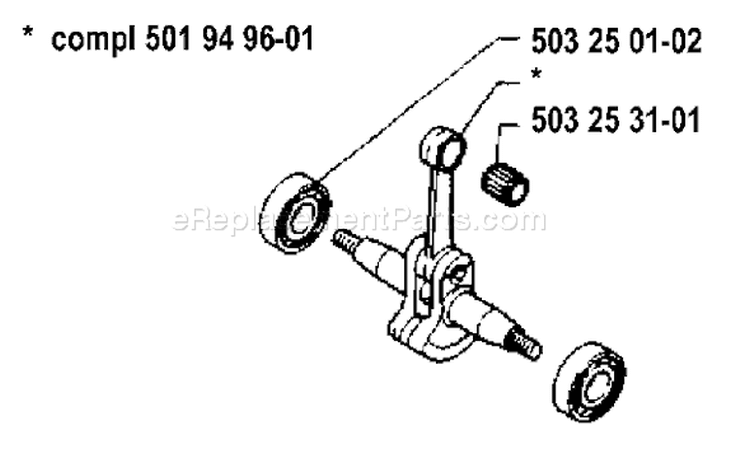 Page F Diagram and Parts List for 25R 25 R 1986-10 Husqvarna Trimmer