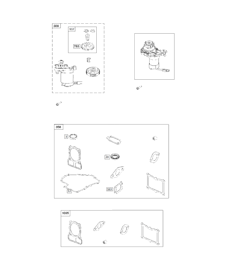 Gasket Kit Diagram and Parts List for 1006072116H8 2017-01 Husqvarna Engine