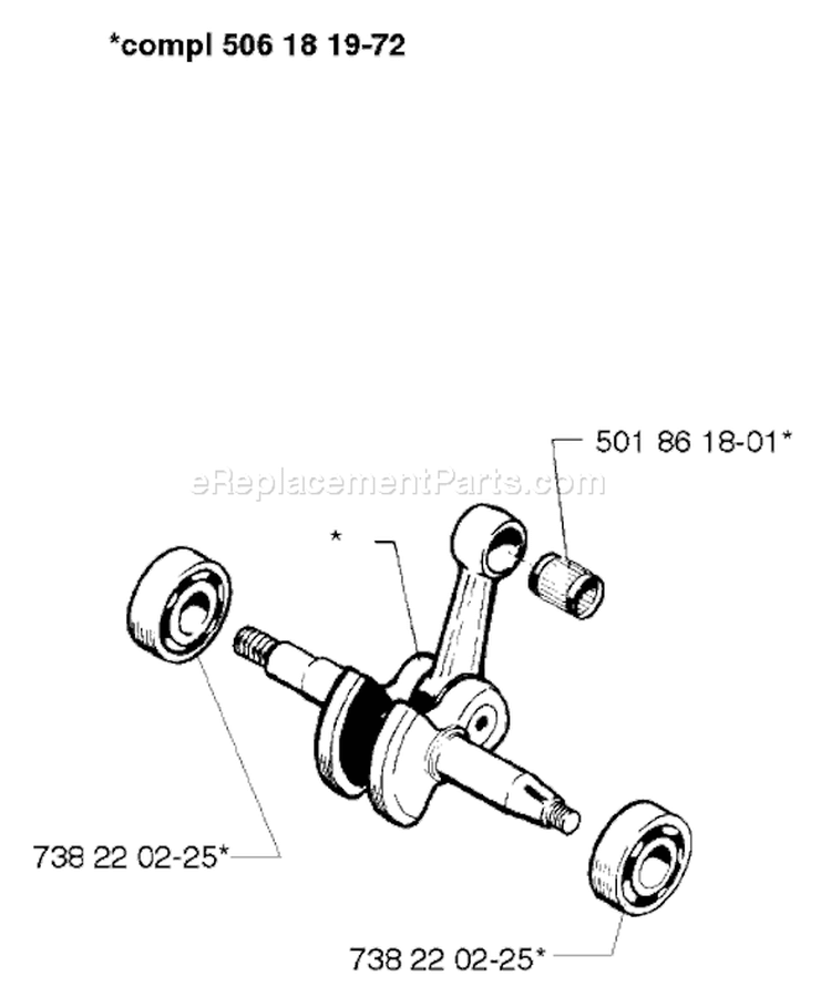Page F Diagram and Parts List for 261EPA 261 EPA 1998-03 Husqvarna Chainsaw