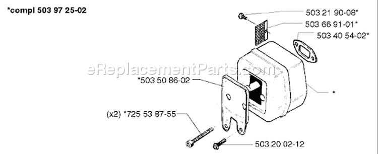 Page H Diagram and Parts List for 261EPA 261 EPA 1998-03 Husqvarna Chainsaw