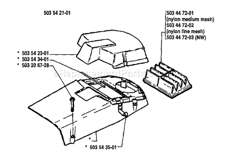 Page N Diagram and Parts List for 262 1991-03 Husqvarna Chainsaw