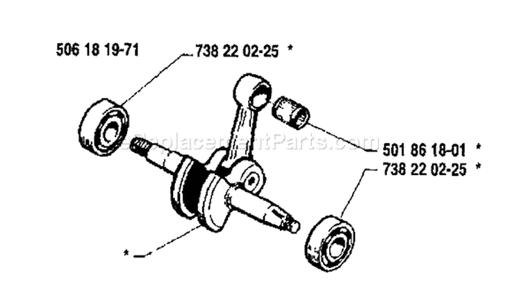 Page G Diagram and Parts List for 262 1991-03 Husqvarna Chainsaw