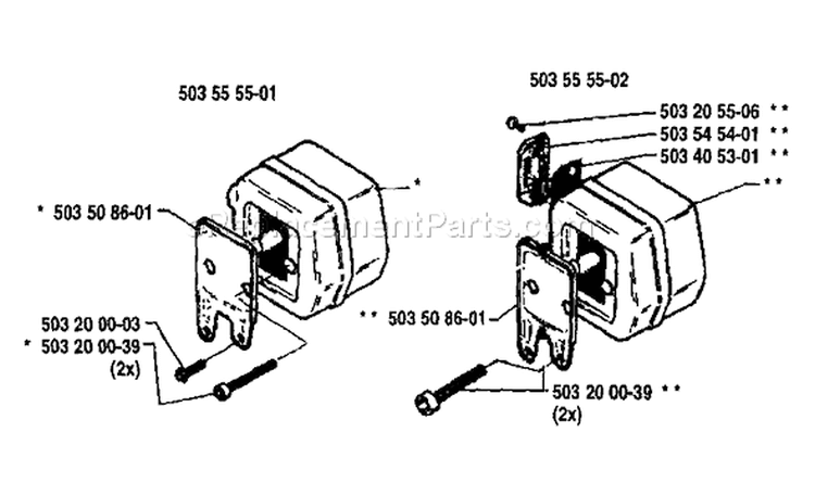 Page I Diagram and Parts List for 262 1991-03 Husqvarna Chainsaw