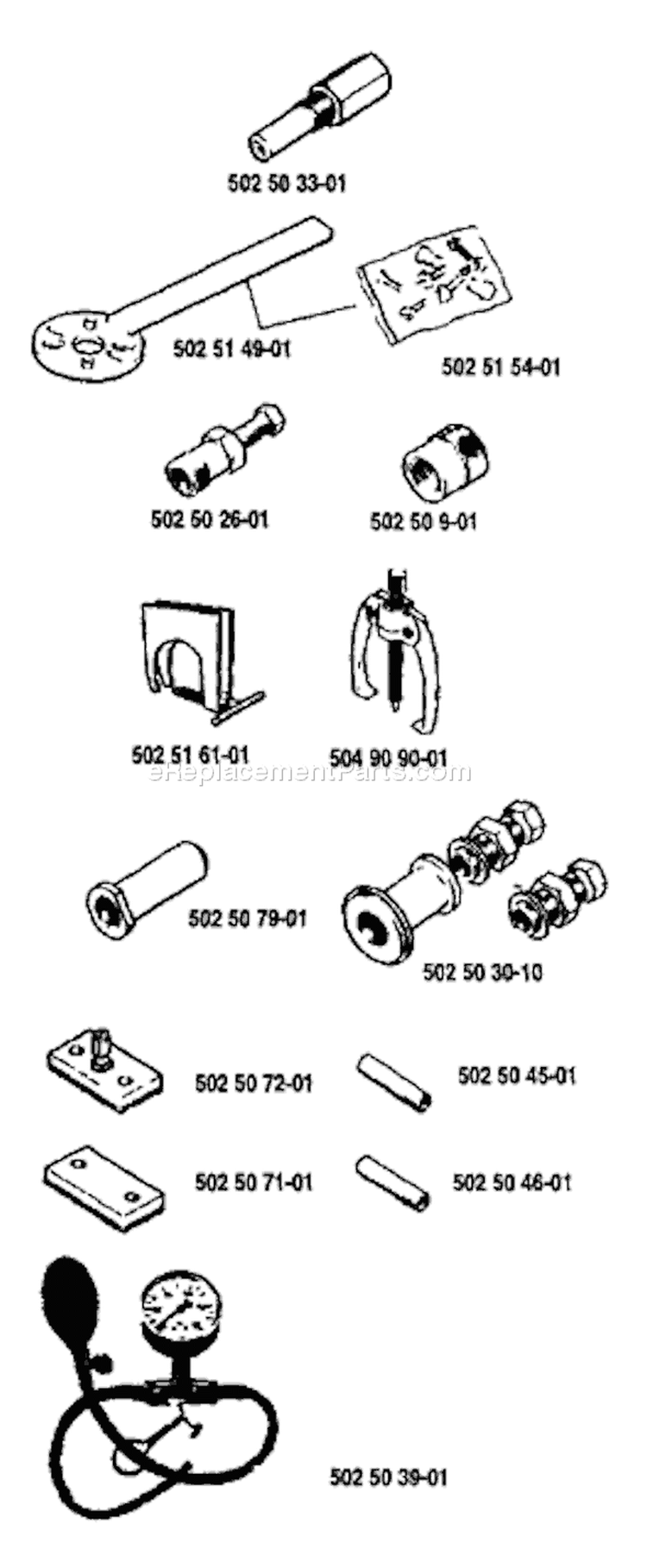 Page L Diagram and Parts List for 254 1996-01 Husqvarna Chainsaw