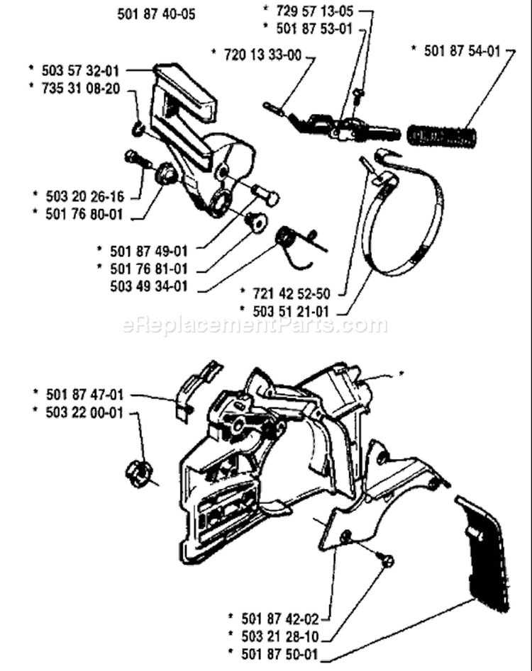Page C Diagram and Parts List for 262 1994-06 Husqvarna Chainsaw