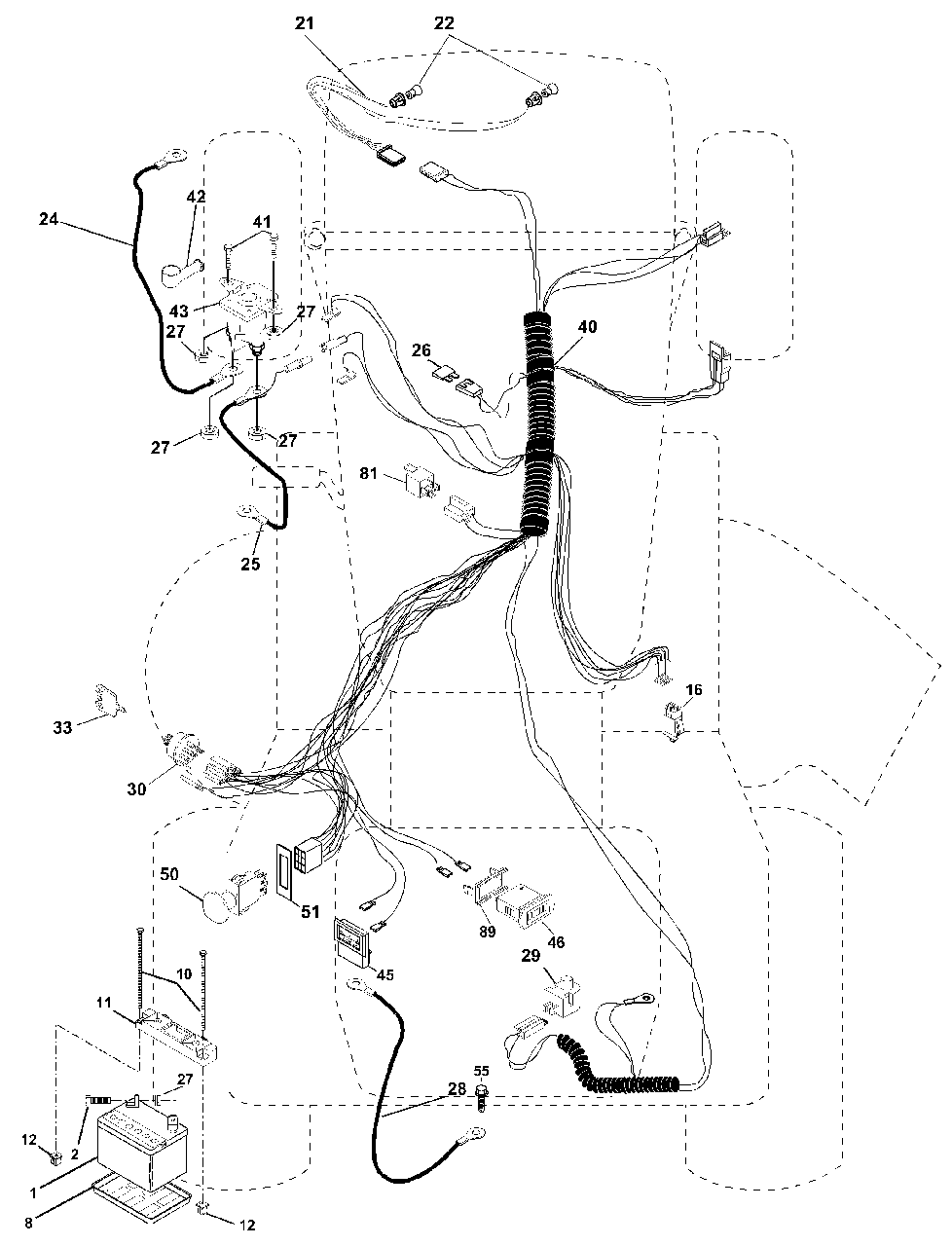 Electrical Diagram and Parts List for YTH1848XP (954567260-A)(2001-02) Husqvarna Lawn Tractor