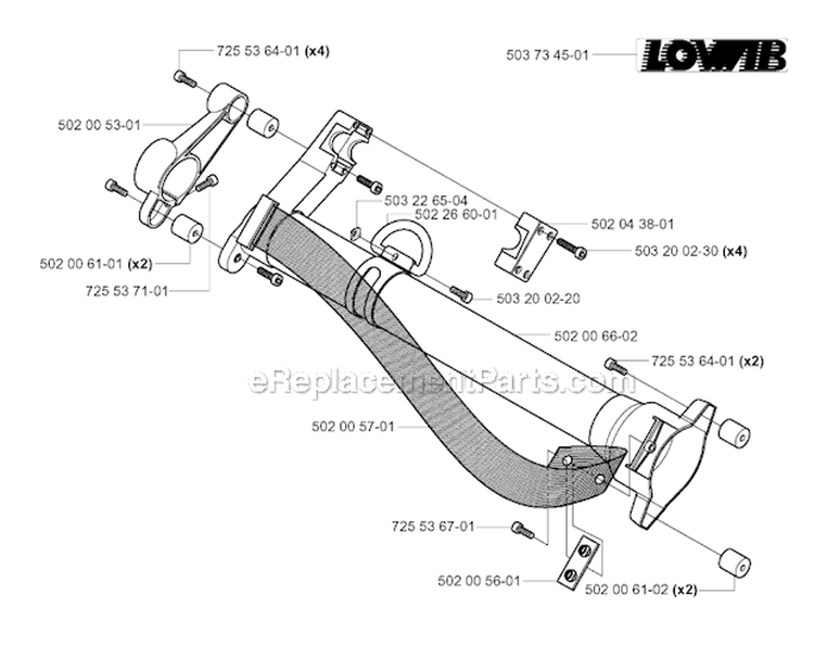 Tower Diagram and Parts List for 265RX 2006-01 Husqvarna Brush Cutter