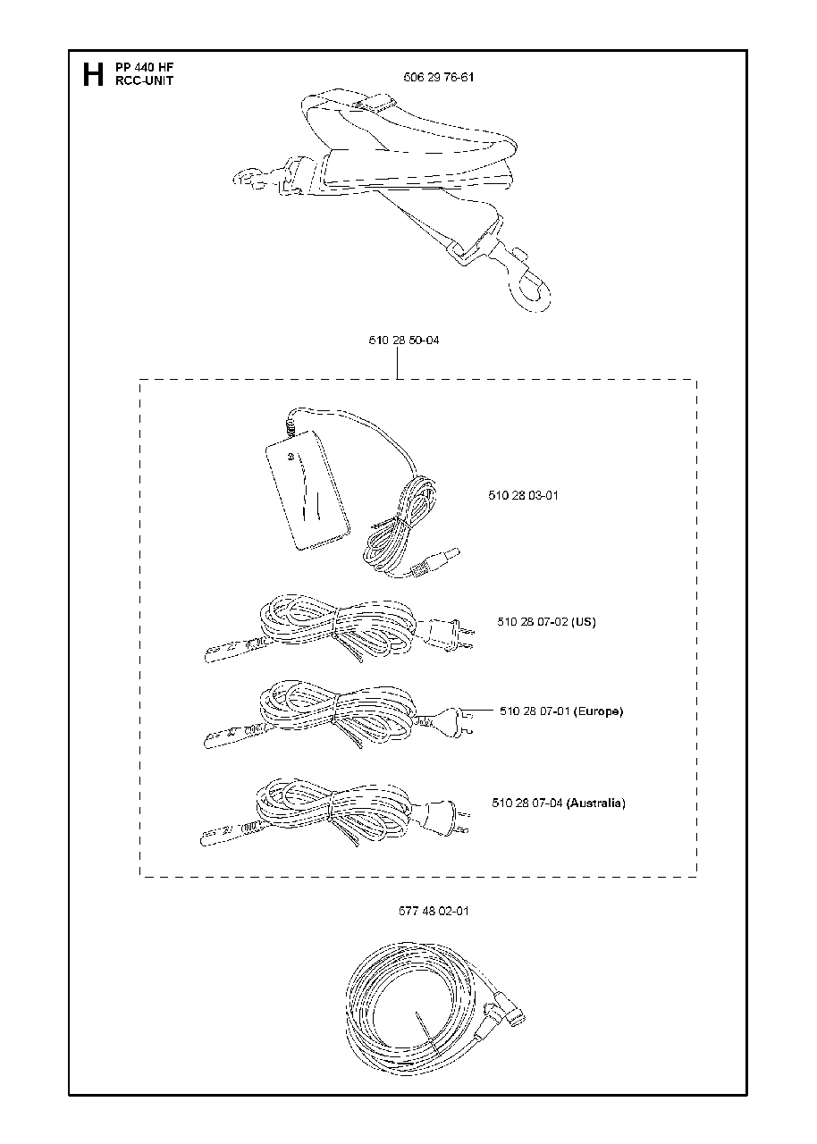 Rcc-Unit Diagram and Parts List for PP440 2012-03 Husqvarna Miscellaneous