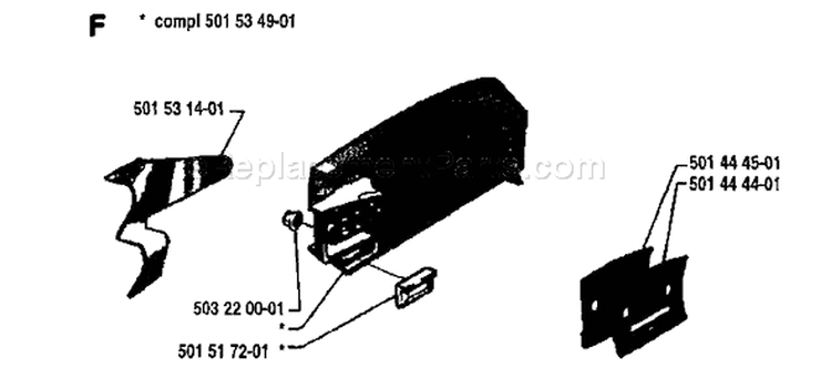 Page K Diagram and Parts List for 266 1981-09 Husqvarna Chainsaw