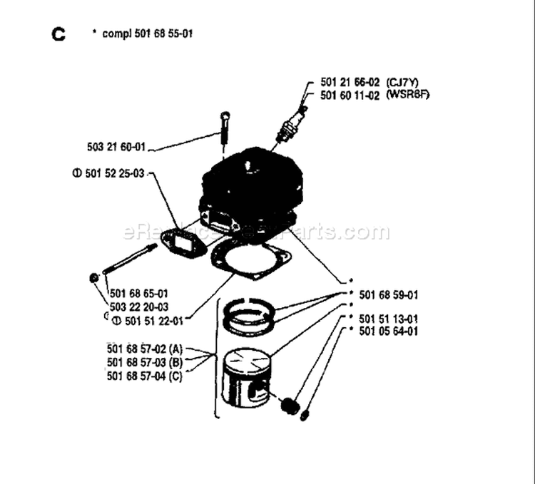 Page I Diagram and Parts List for 266 1981-09 Husqvarna Chainsaw