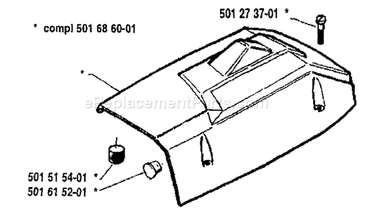 Page L Diagram and Parts List for 266 1982-12 Husqvarna Chainsaw