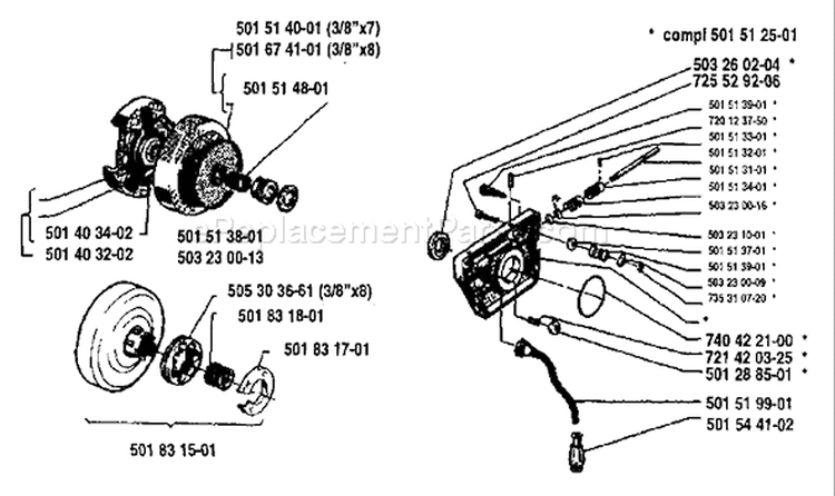 Page I Diagram and Parts List for 266 1982-12 Husqvarna Chainsaw