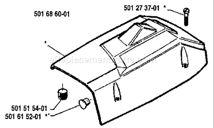 Page N Diagram and Parts List for 266 1983-06 Husqvarna Chainsaw
