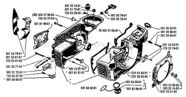 Page D Diagram and Parts List for 266 1983-06 Husqvarna Chainsaw
