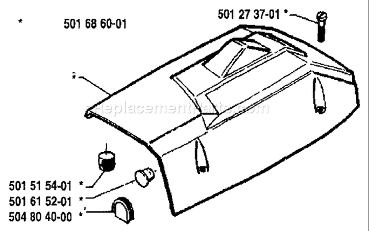 Page N Diagram and Parts List for 266 1984-08 Husqvarna Chainsaw