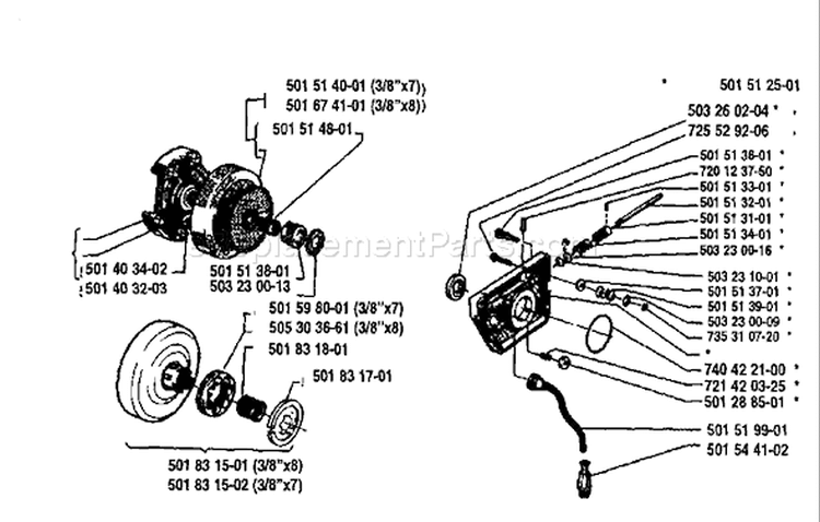 Page I Diagram and Parts List for 266 1984-08 Husqvarna Chainsaw