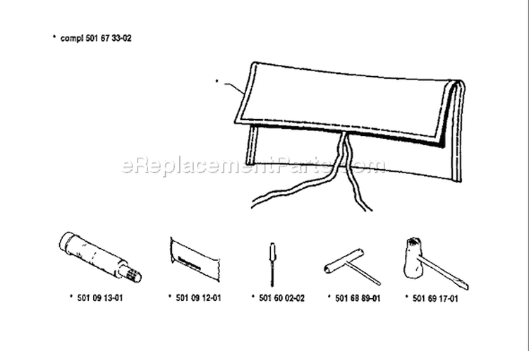 Page M Diagram and Parts List for 266 1984-10 Husqvarna Chainsaw
