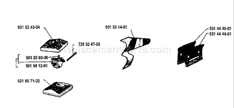Page K Diagram and Parts List for 266 1985-01 Husqvarna Chainsaw