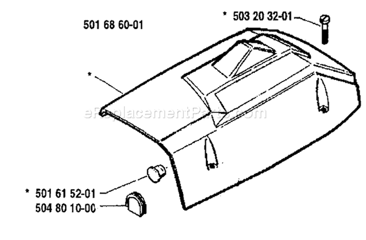 Page N Diagram and Parts List for 266 1985-01 Husqvarna Chainsaw