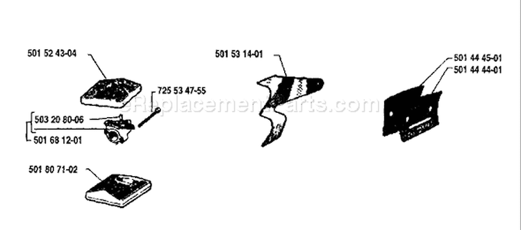 Page K Diagram and Parts List for 266 1985-06 Husqvarna Chainsaw