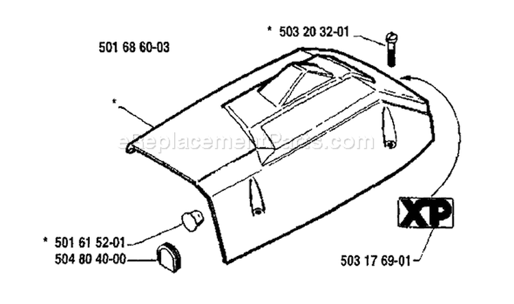 Page L Diagram and Parts List for 266 1986-04 Husqvarna Chainsaw