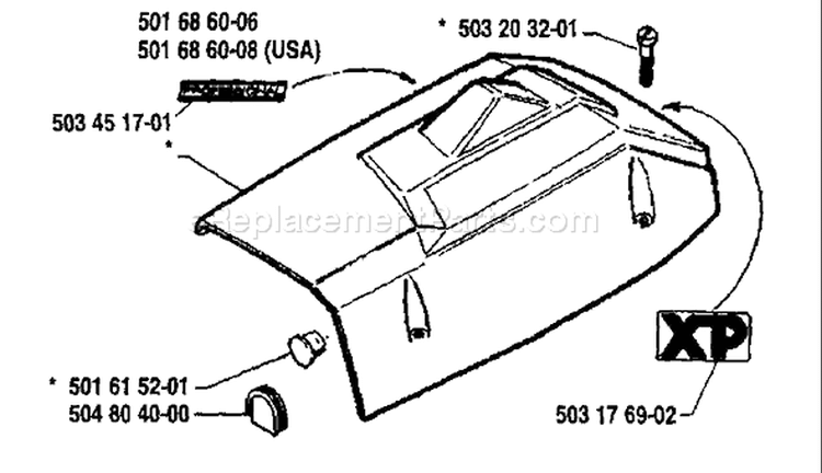 Page N Diagram and Parts List for 266 1987-11 Husqvarna Chainsaw