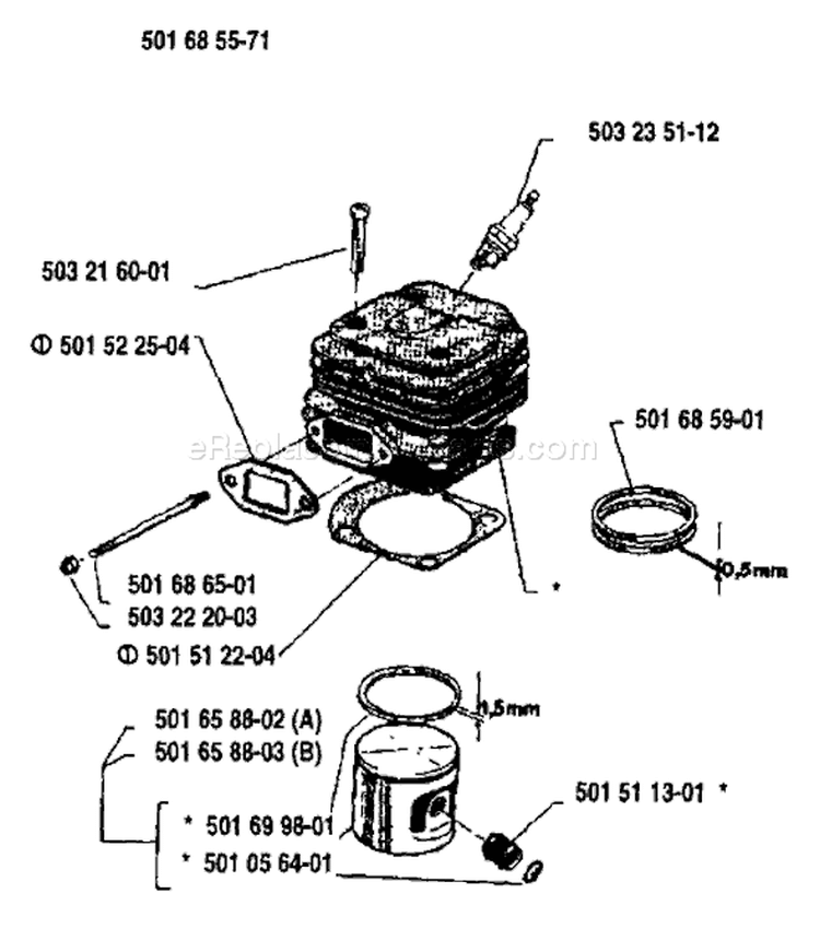 Page I Diagram and Parts List for 266 1988-06 Husqvarna Chainsaw
