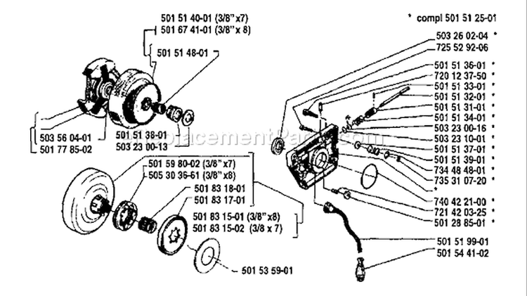 Page I Diagram and Parts List for 266 1989-02 Husqvarna Chainsaw